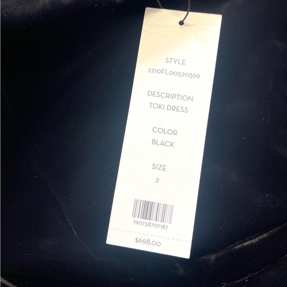 NWT Veronica Beard Toki Ruched Crushed Velvet Mini Black Dress Holiday Witchy - Picture 16 of 16